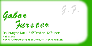 gabor furster business card